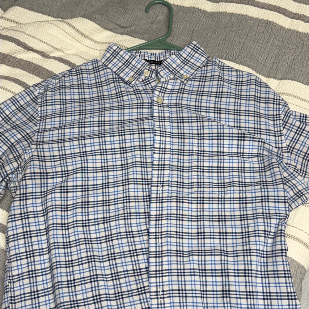 St. John's Bay White and Blue Checkered Shirt